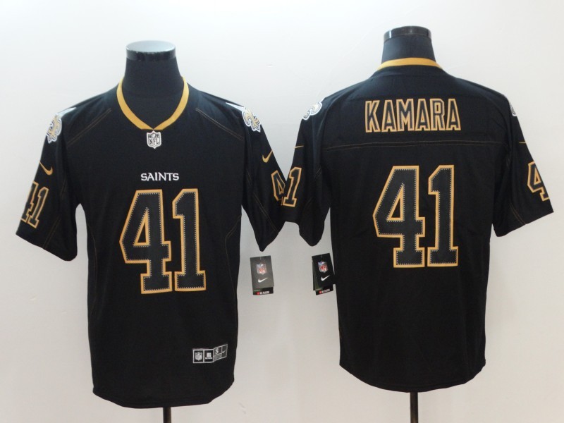 Men's New Orleans Saints #41 Alvin Kamara Black Team Jersey